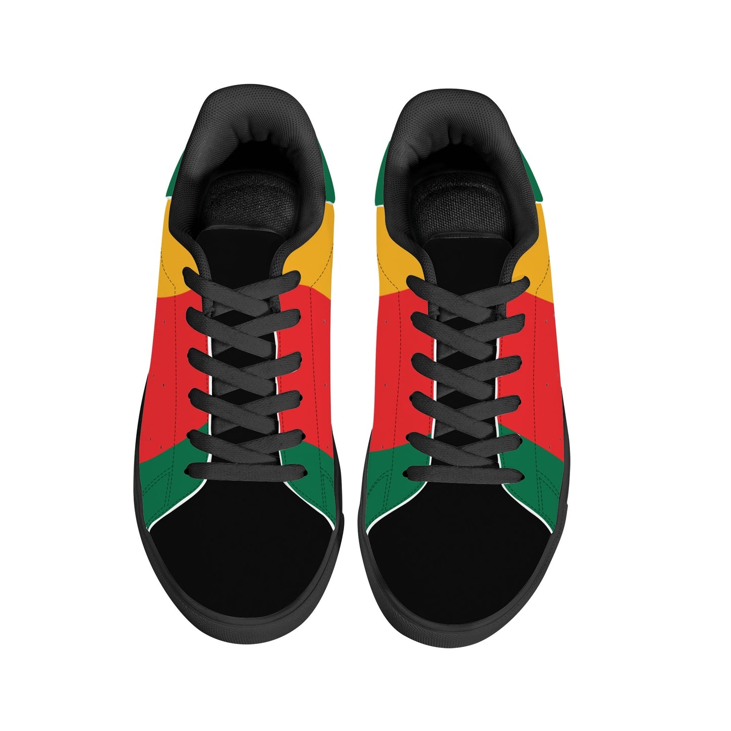 Rasta Stripes Black Shoes striped accents in black colorway