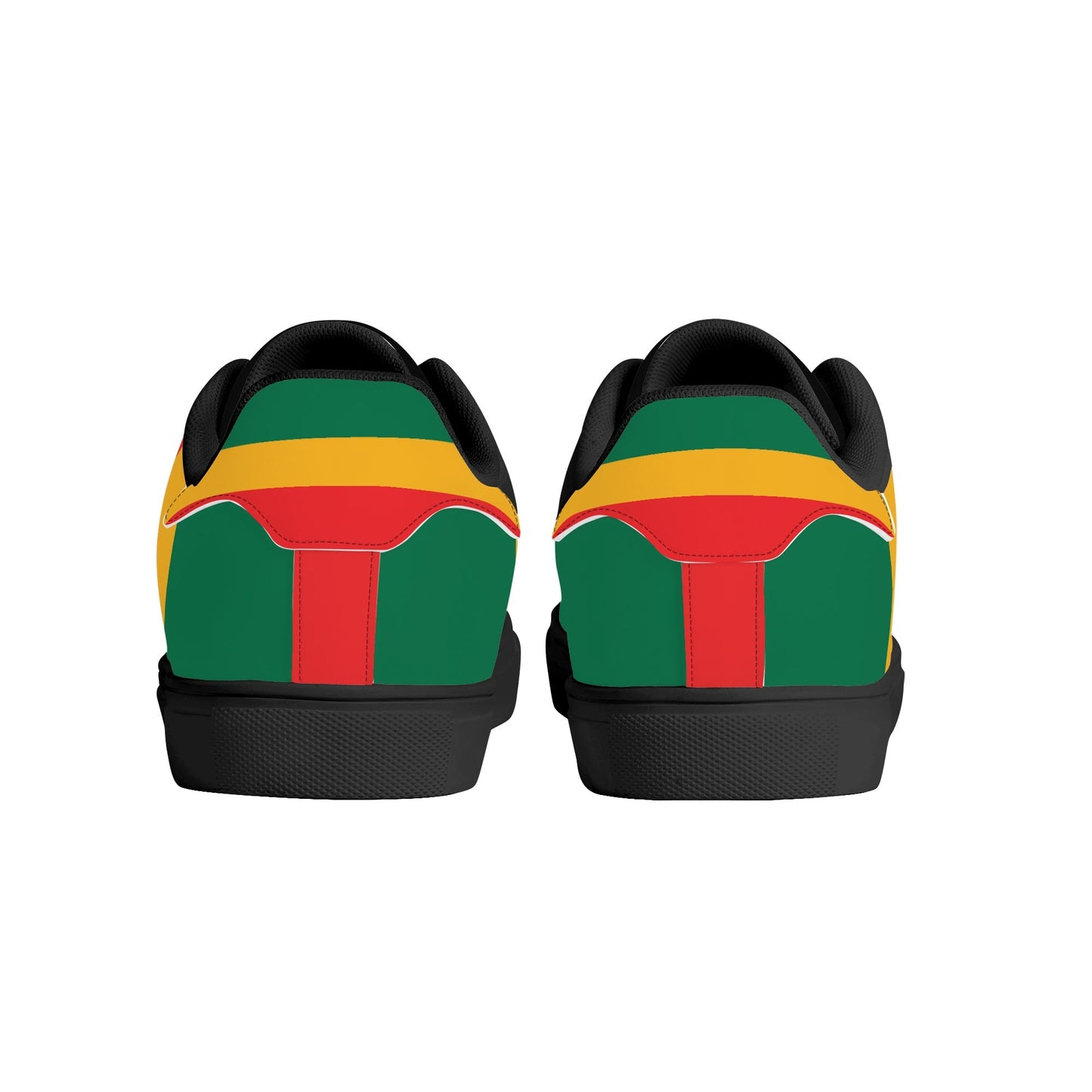 Rasta Stripes Black Shoes striped accents in black colorway