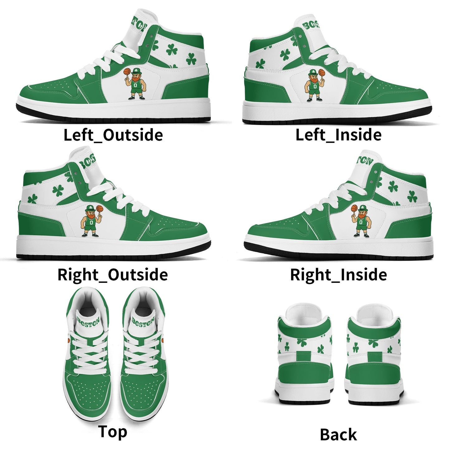 Boston Basketball Team Themed Shoes For Kids