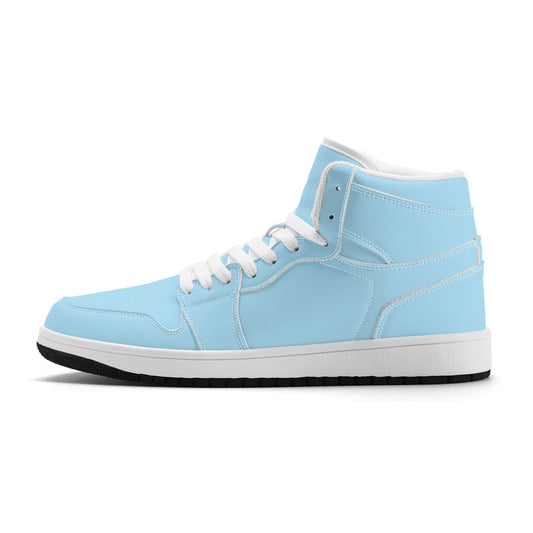 Solid powder blue Jamrock High high top sneakers, white laces and white midsole