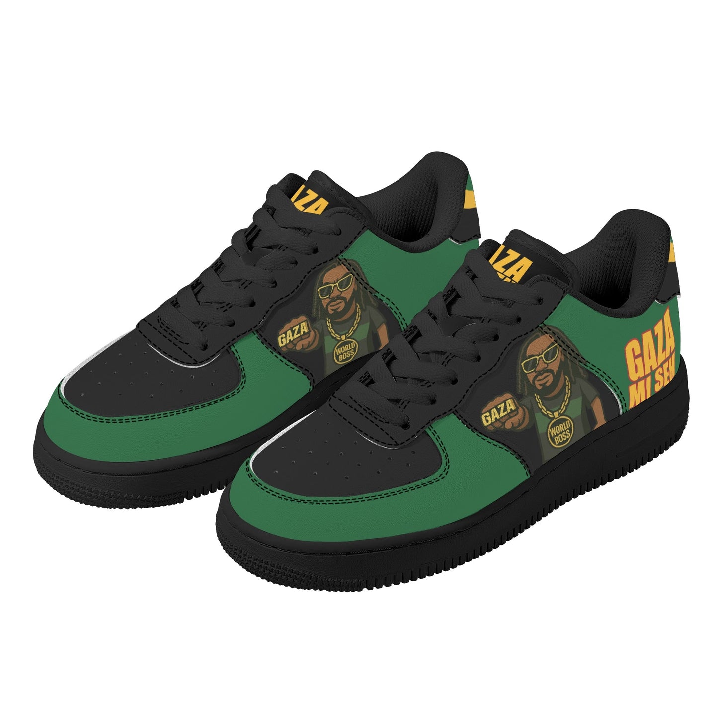 Gaza Mi Seh Black Shoes in black colorway
