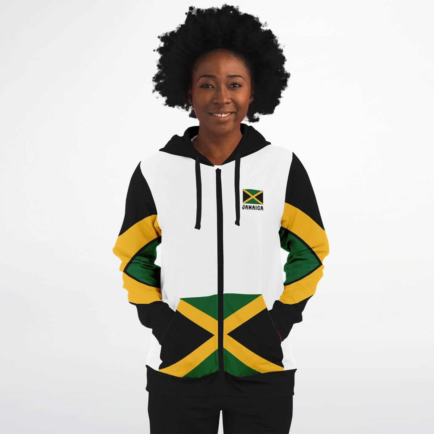 Jamaica Casual Zip Up Hoodie