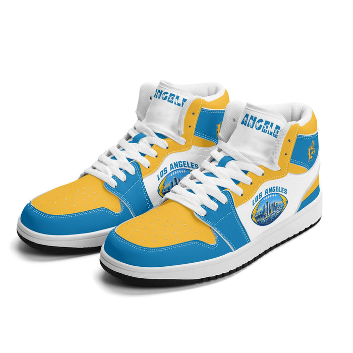 Los Angeles Football-Inspired High Top Sneakers White - Jamrock High