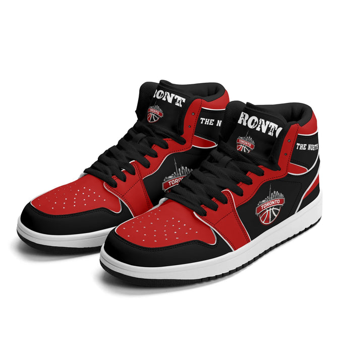 Toronto Basketball-Inspired High Top Sneakers Black - Jamrock High