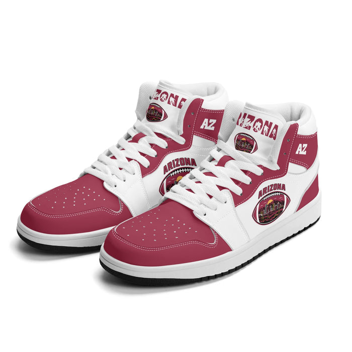 Arizona Football-Inspired High Top Sneakers White - Jamrock High