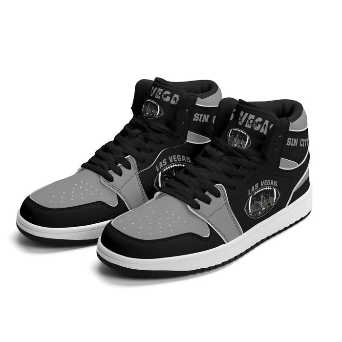 Las Vegas Football-Inspired High Top Sneakers Black - Jamrock High
