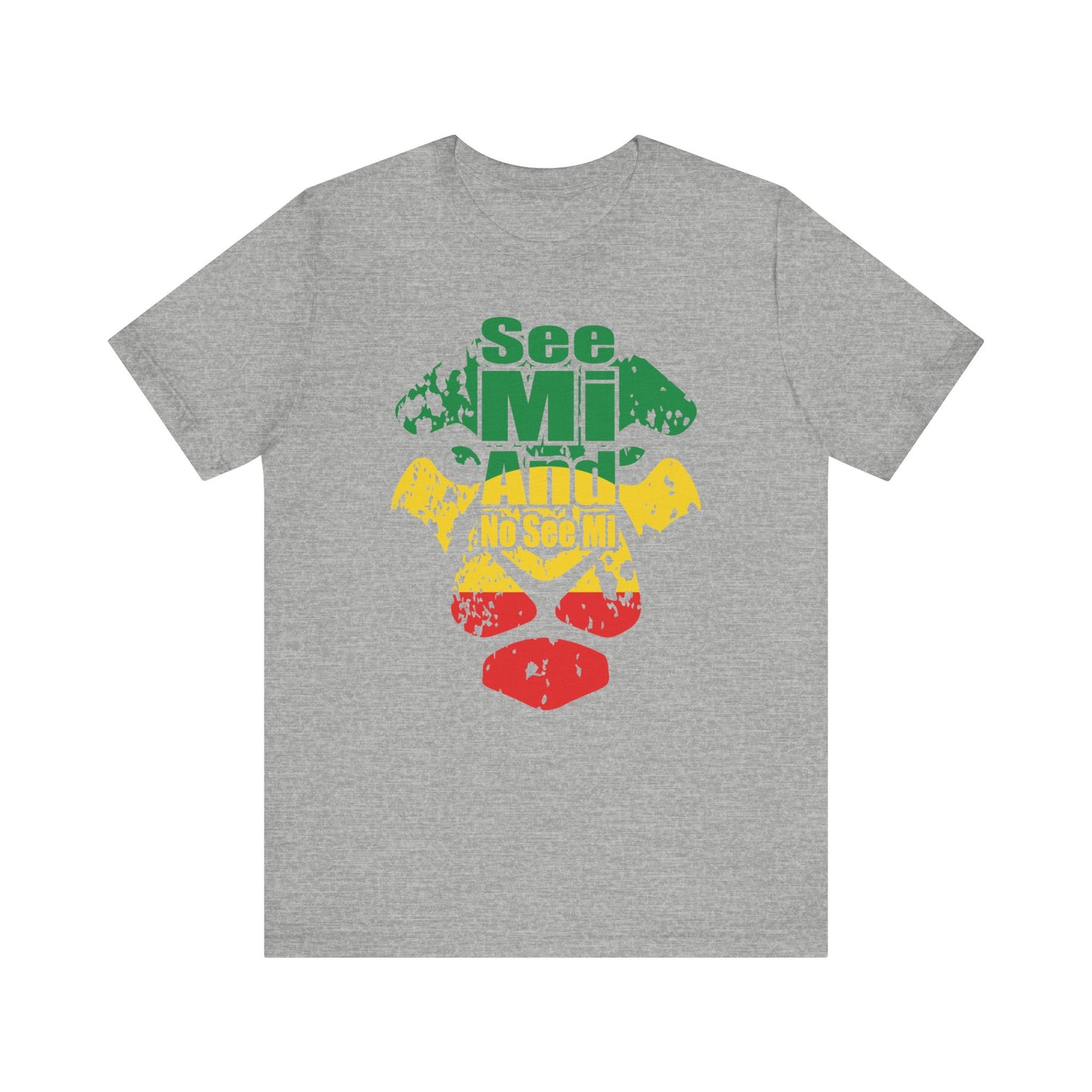 Rasta Lion Head "See Mi and No See Mi" T-Shirt