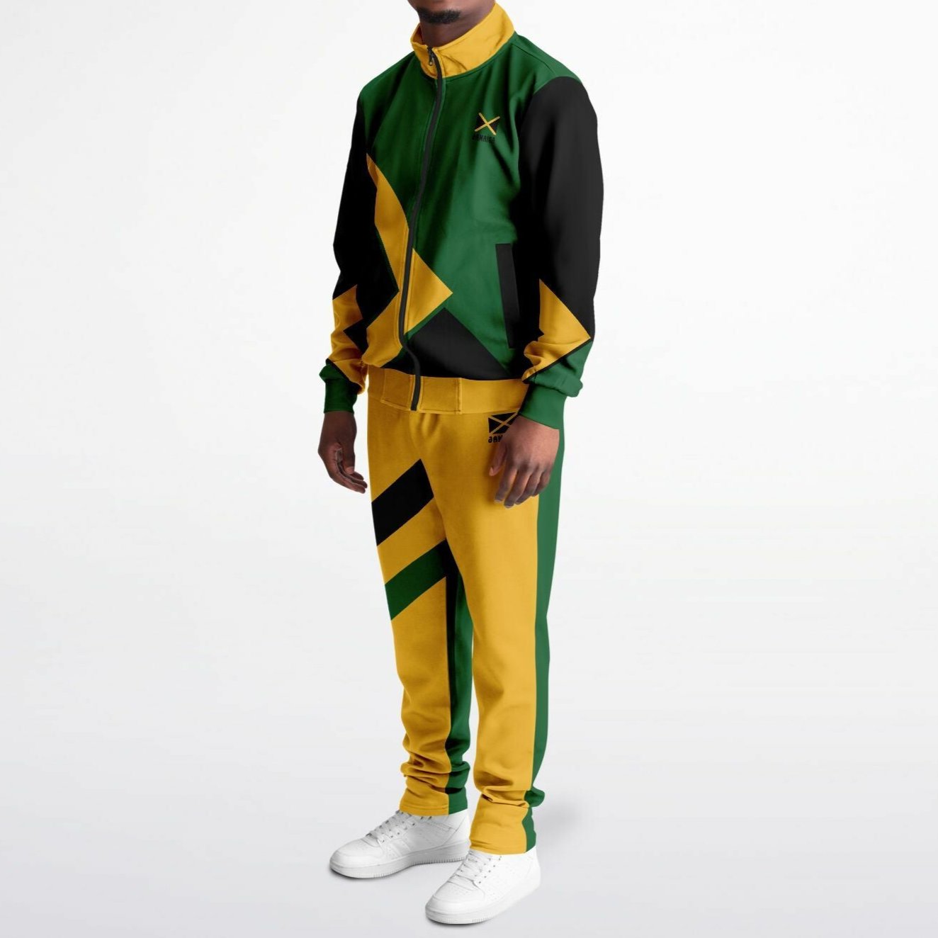 Jamaica Tracksuit - Irie Stripe Yellow Green - Athletic