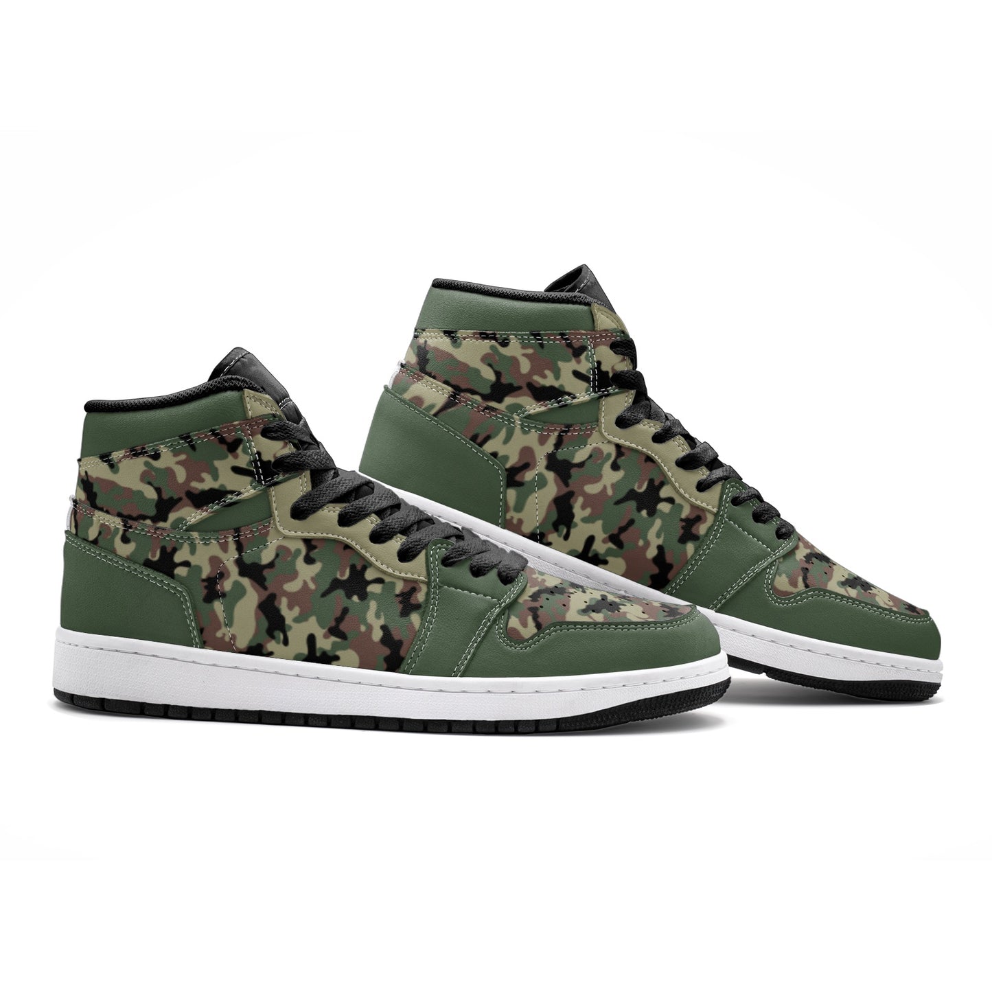 Army Green Camo Shoes with camo print in green colorway