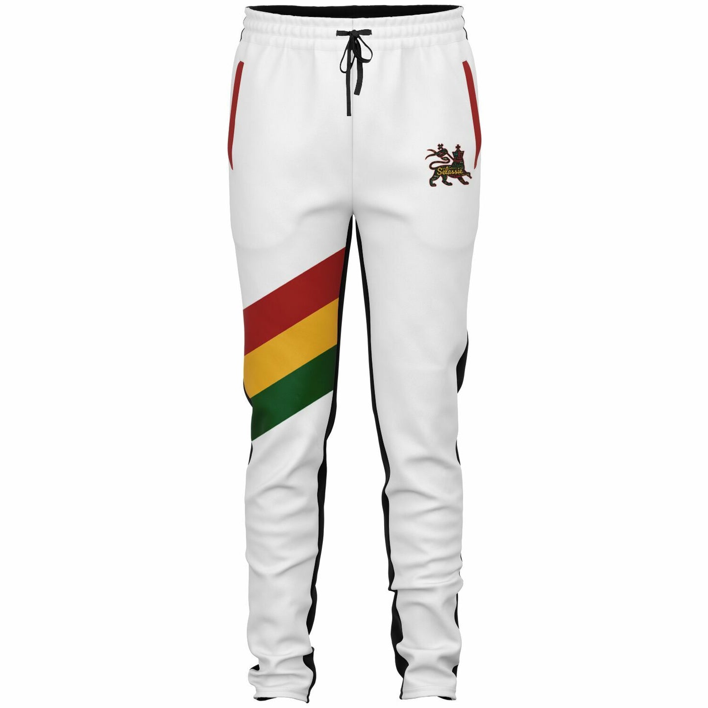 Rasta Track Pants - Ocho Rios Stripe White Black - Athletic
