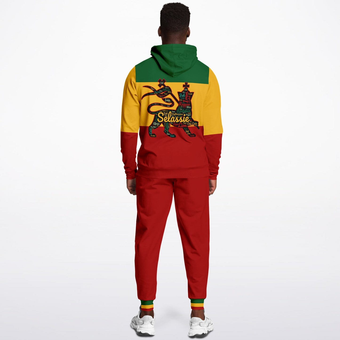 Rasta Lion of Judah Pullover Hoodie & Jogger Set - Zion Flow - Casual