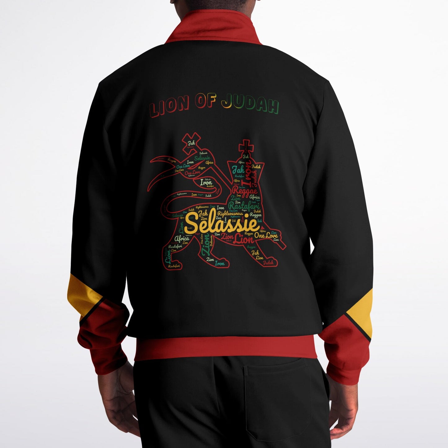 Rasta Track Jacket - Blue Mountain Block Black - Athletic