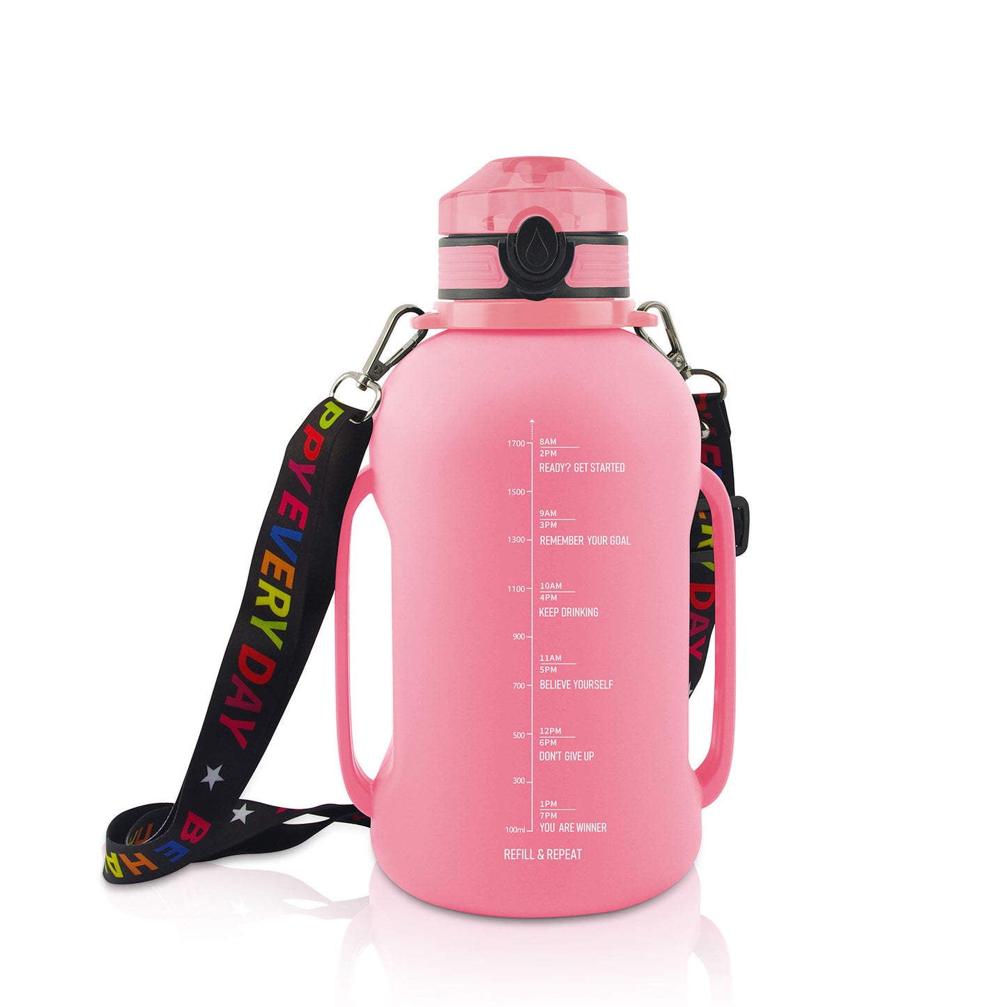 2L Collapsible Motivational Water Bottle