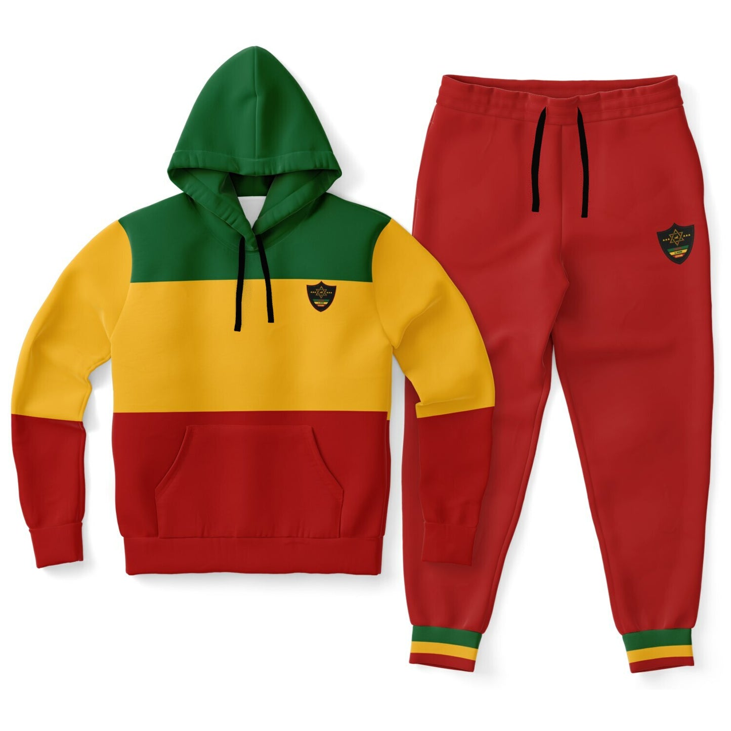 Rasta Lion of Judah Pullover Hoodie & Jogger Set - Zion Flow - Casual