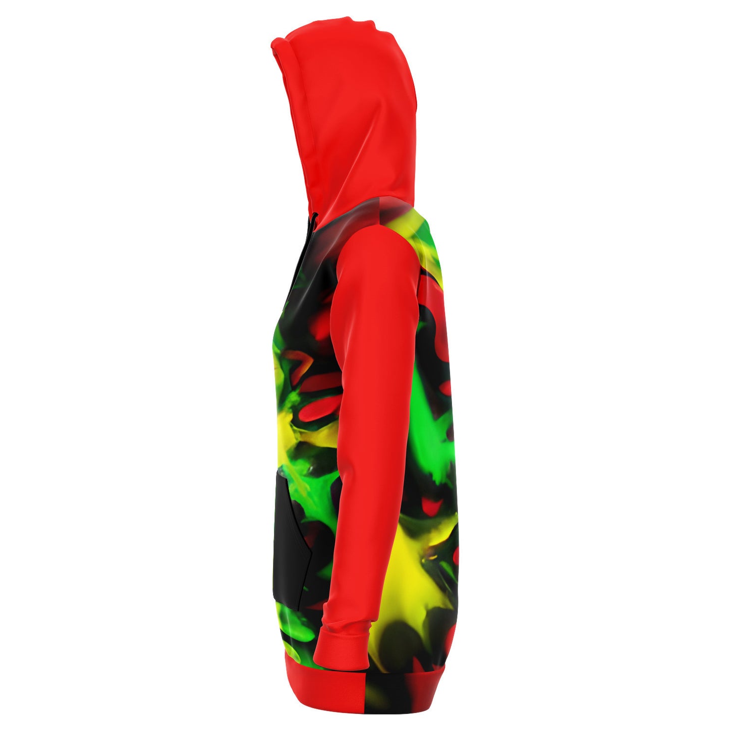 Tie Dye Rasta Hoodie Dress - AOP