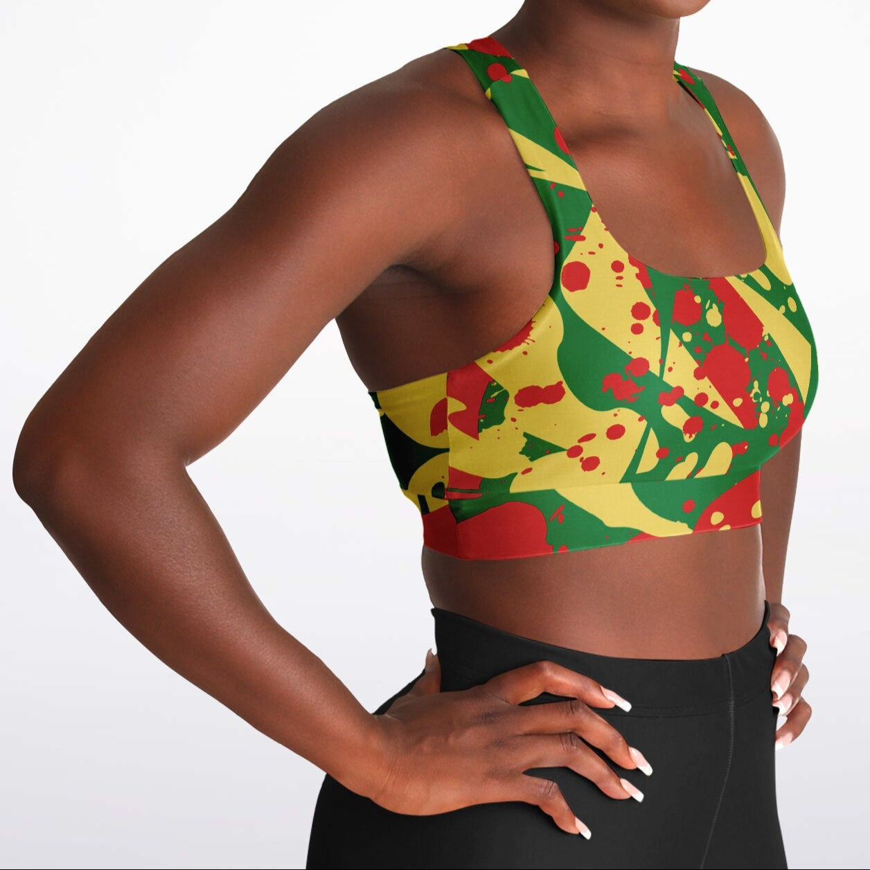 Rasta Padded Sports Bra