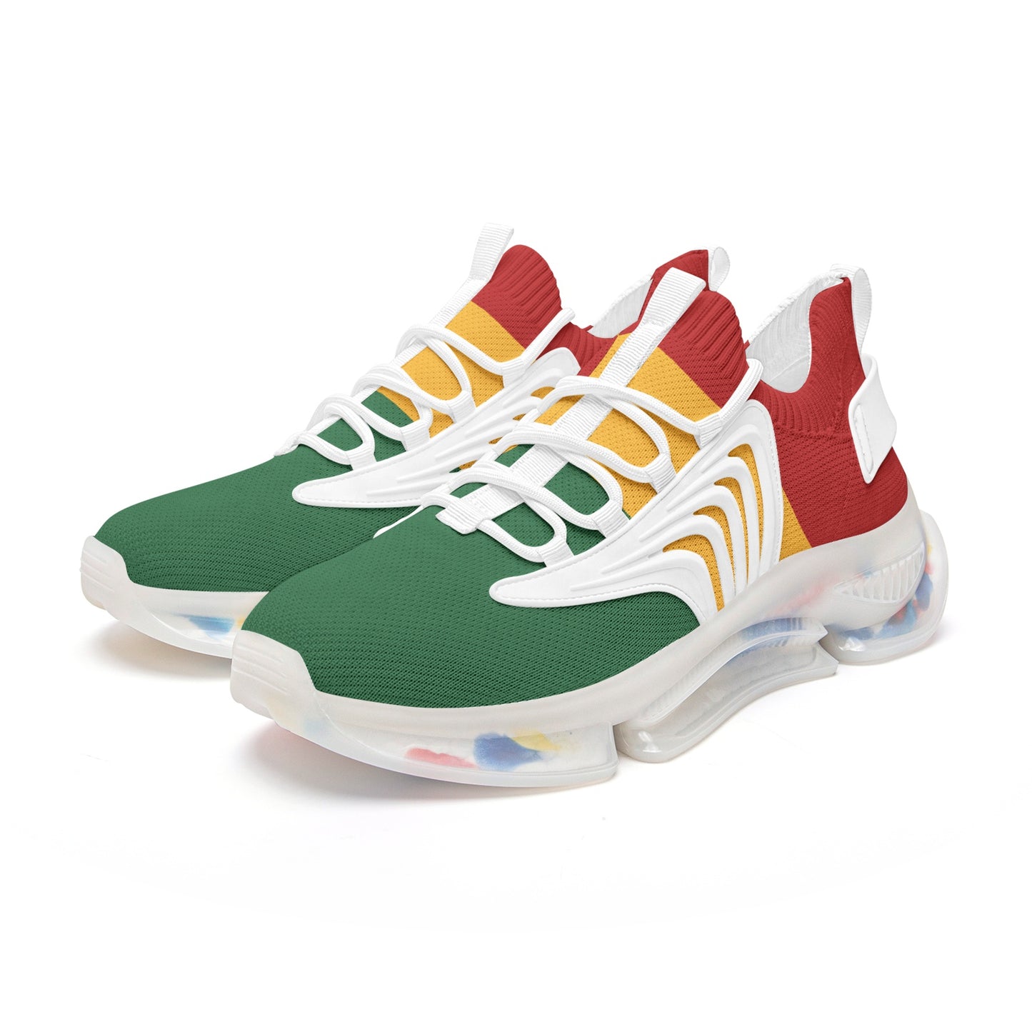 Rasta Flag Shoes flag colors in red/gold/green colorway
