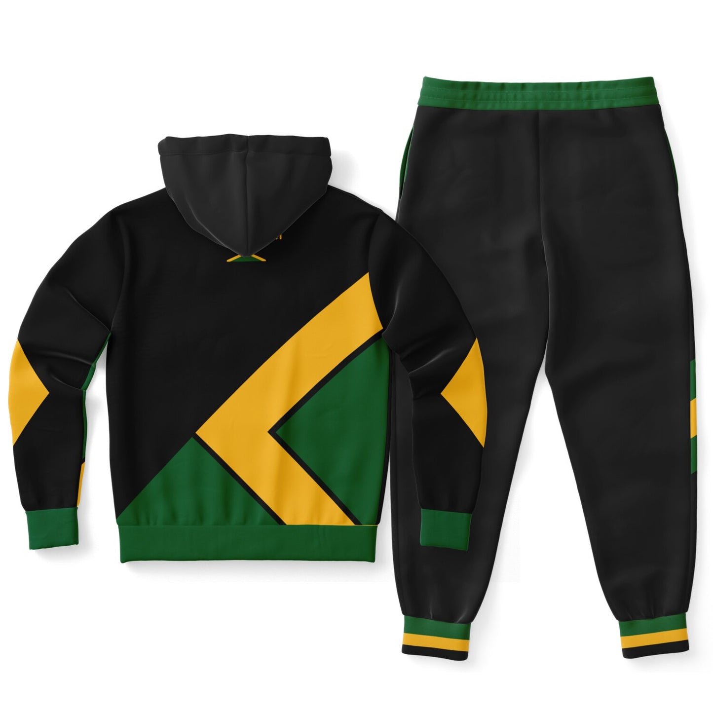 Jamaica Pullover Hoodie & Jogger Set - Trelawny Trim Black - Casual