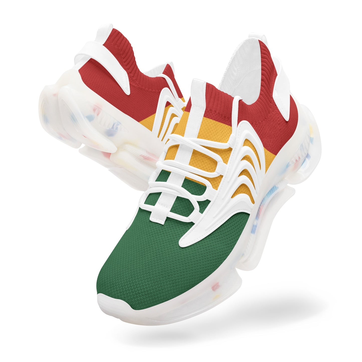 Rasta Flag Shoes flag colors in red/gold/green colorway