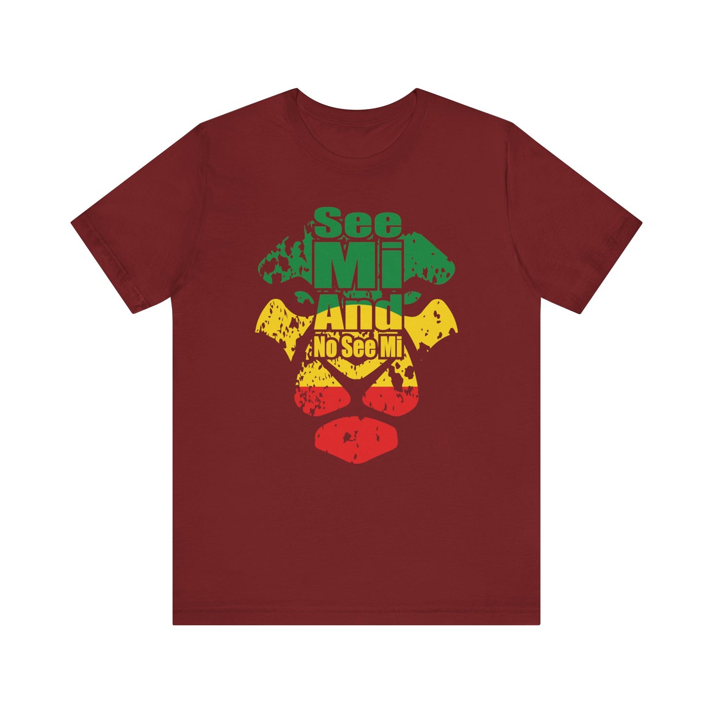 Rasta Lion Head "See Mi and No See Mi" T-Shirt