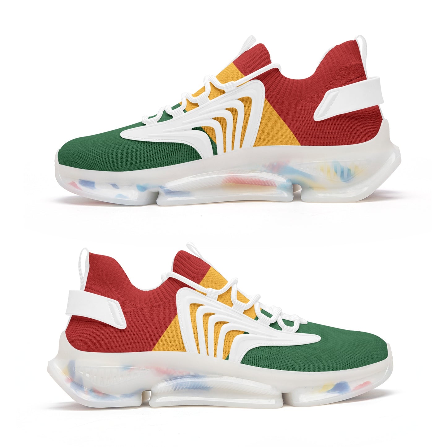 Rasta Flag Shoes flag colors in red/gold/green colorway