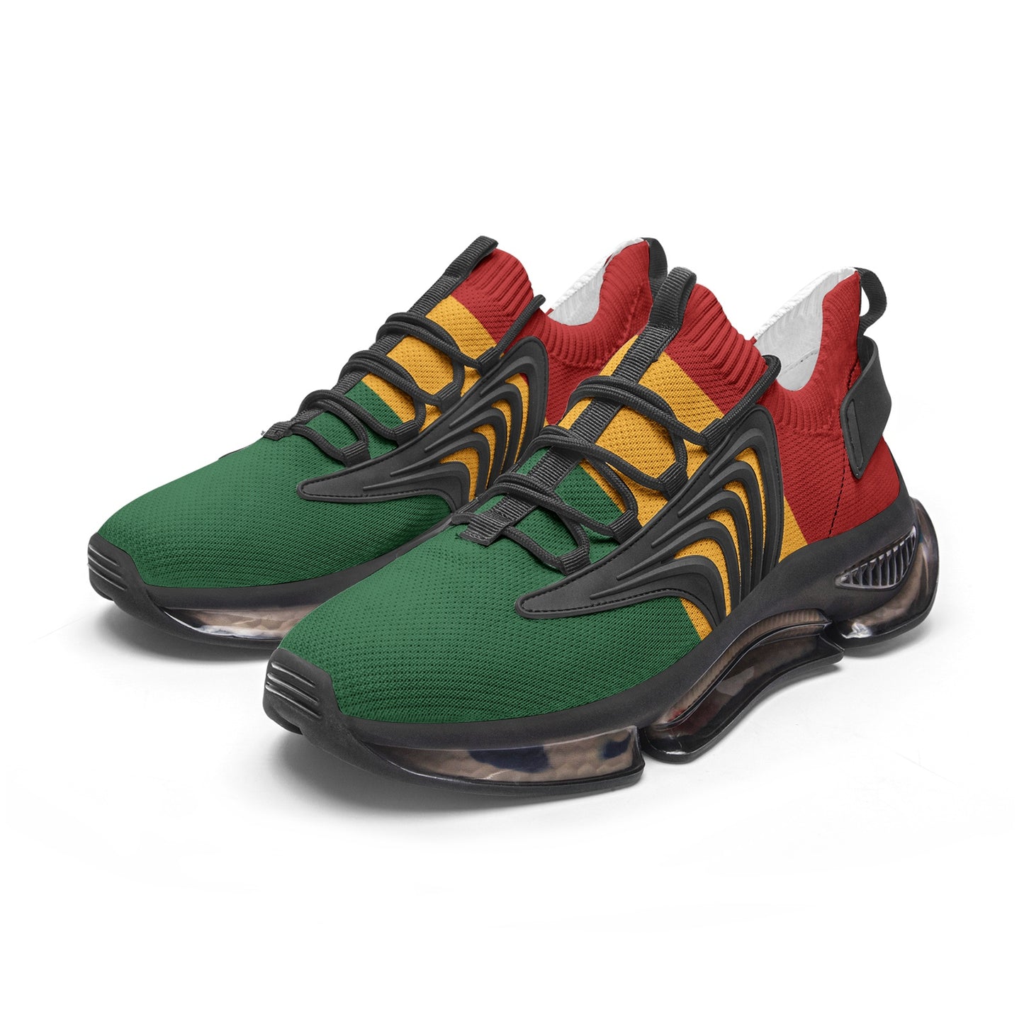 Rasta Flag Shoes flag colors in red/gold/green colorway