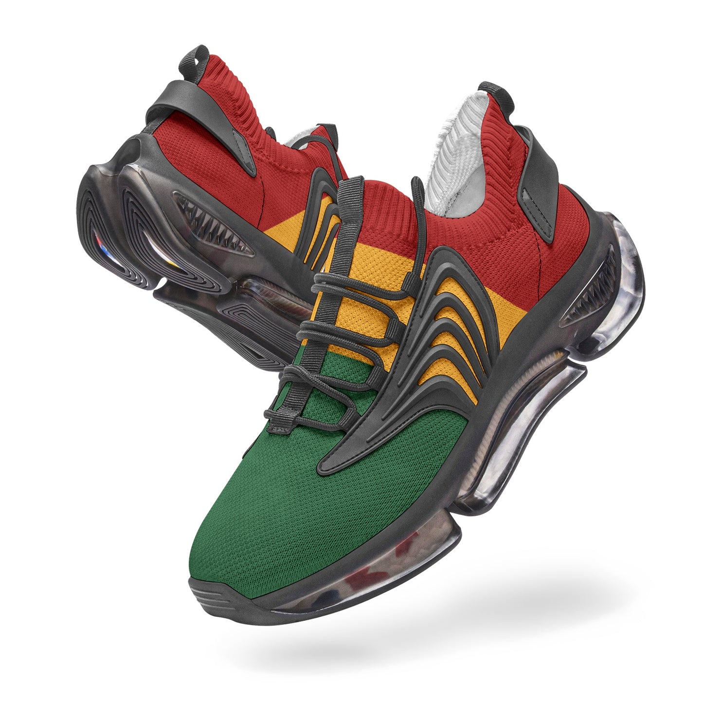 Rasta Flag Shoes flag colors in red/gold/green colorway