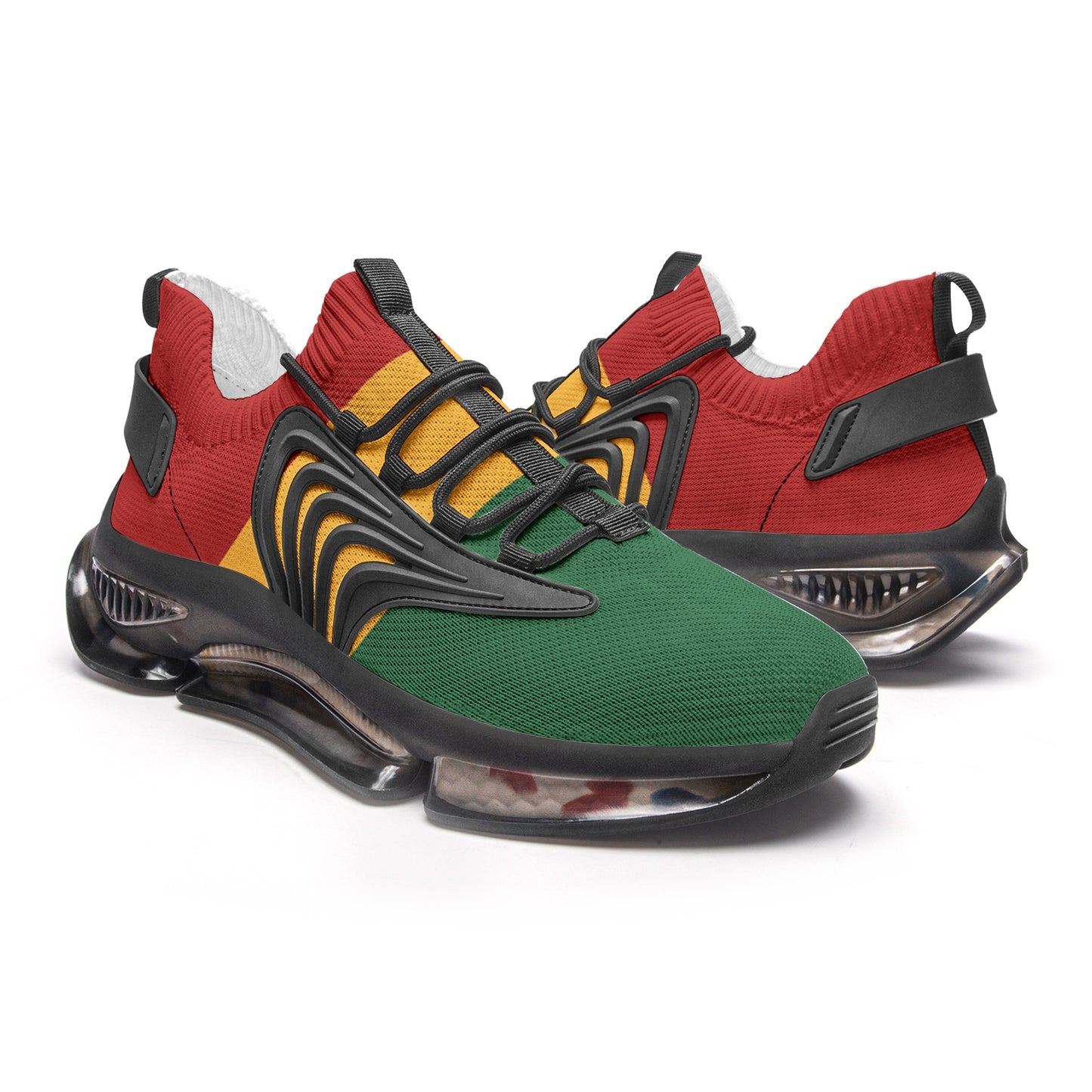 Rasta Flag Shoes flag colors in red/gold/green colorway