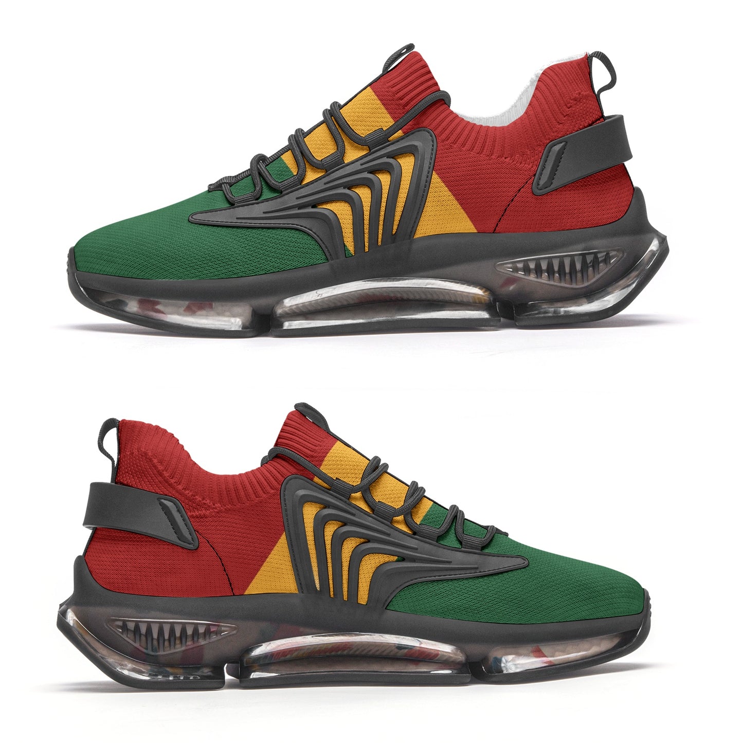 Rasta Flag Shoes flag colors in red/gold/green colorway