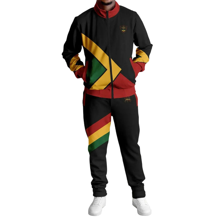 Rasta Tracksuit - Lion Of Judah Black