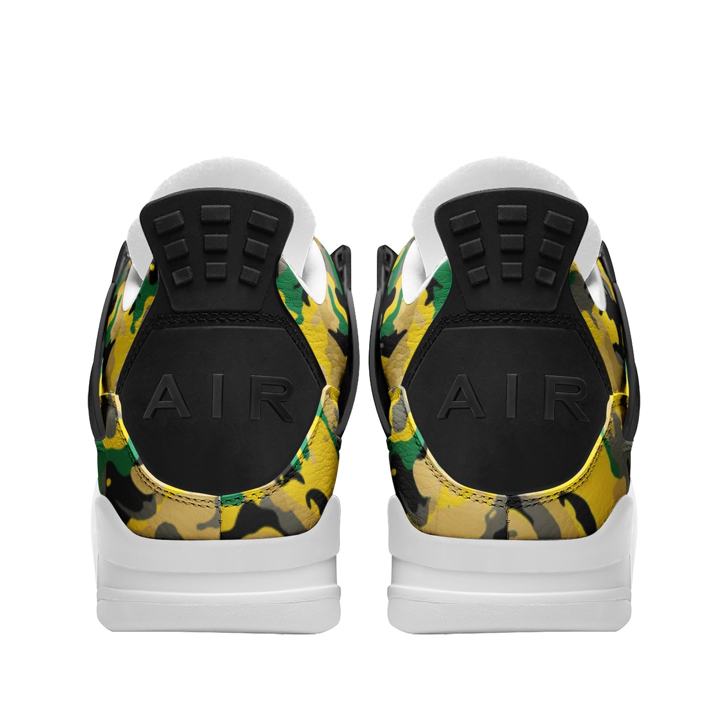 Jamaica Camo Shoes with camo print in black/green/gold colorway