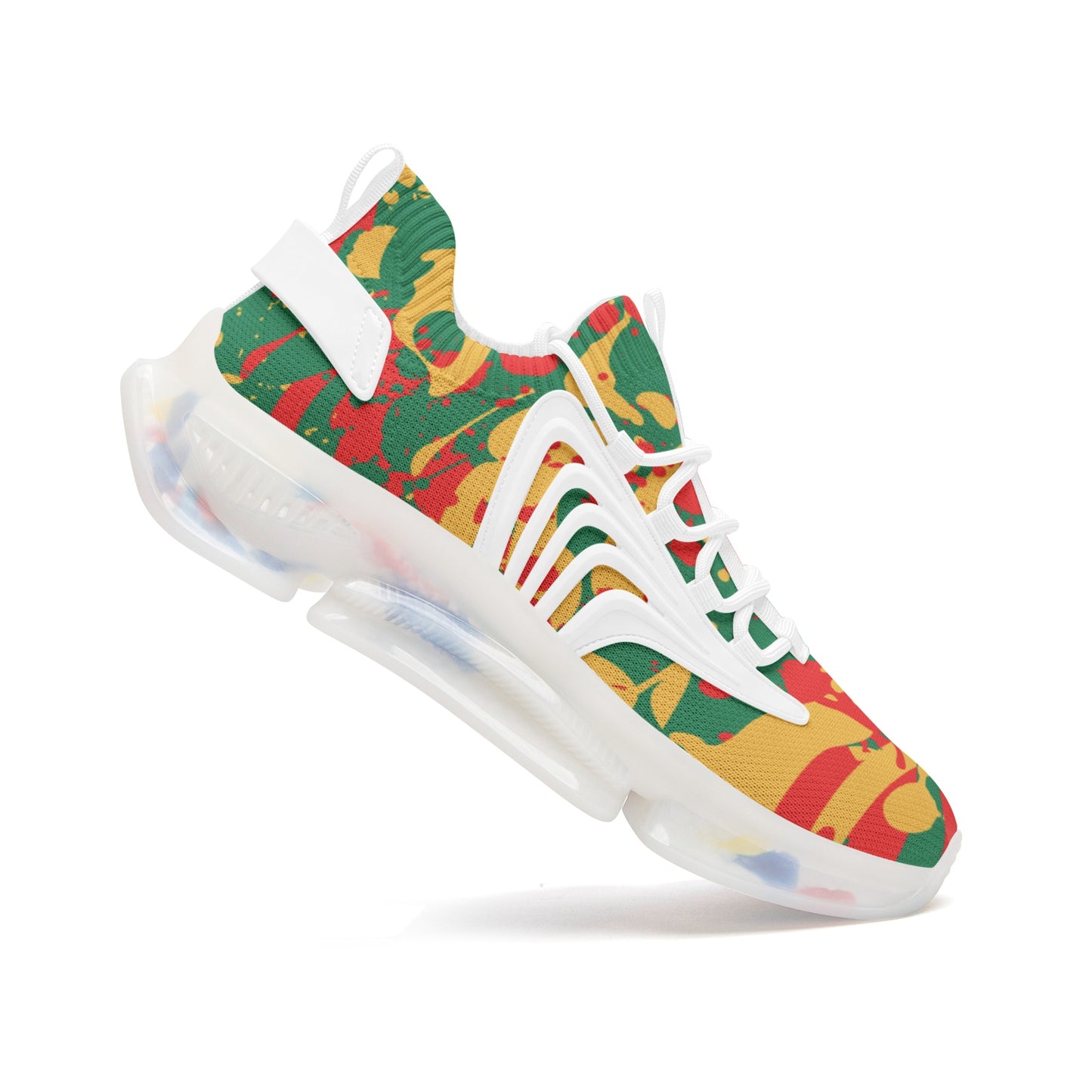 Rasta Splash Shoes in red/gold/green colorway