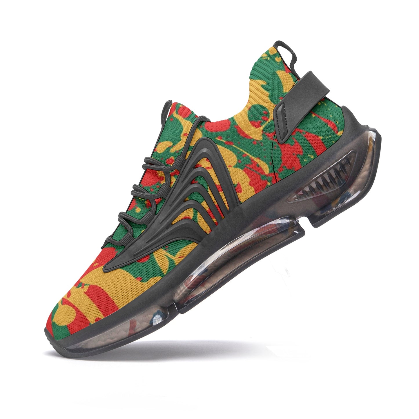 Rasta Splash Shoes in red/gold/green colorway