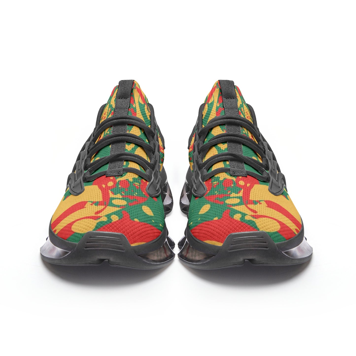 Rasta Splash Shoes in red/gold/green colorway