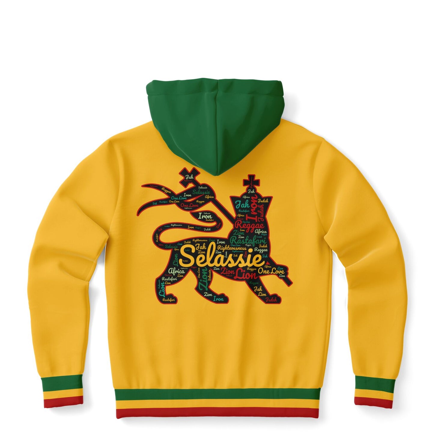 Rasta Lion Of Judah Casual Zip Up Hoodie