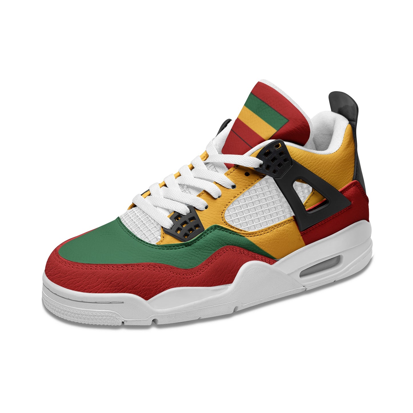 Rasta Flag Shoes flag colors in red/gold/green colorway