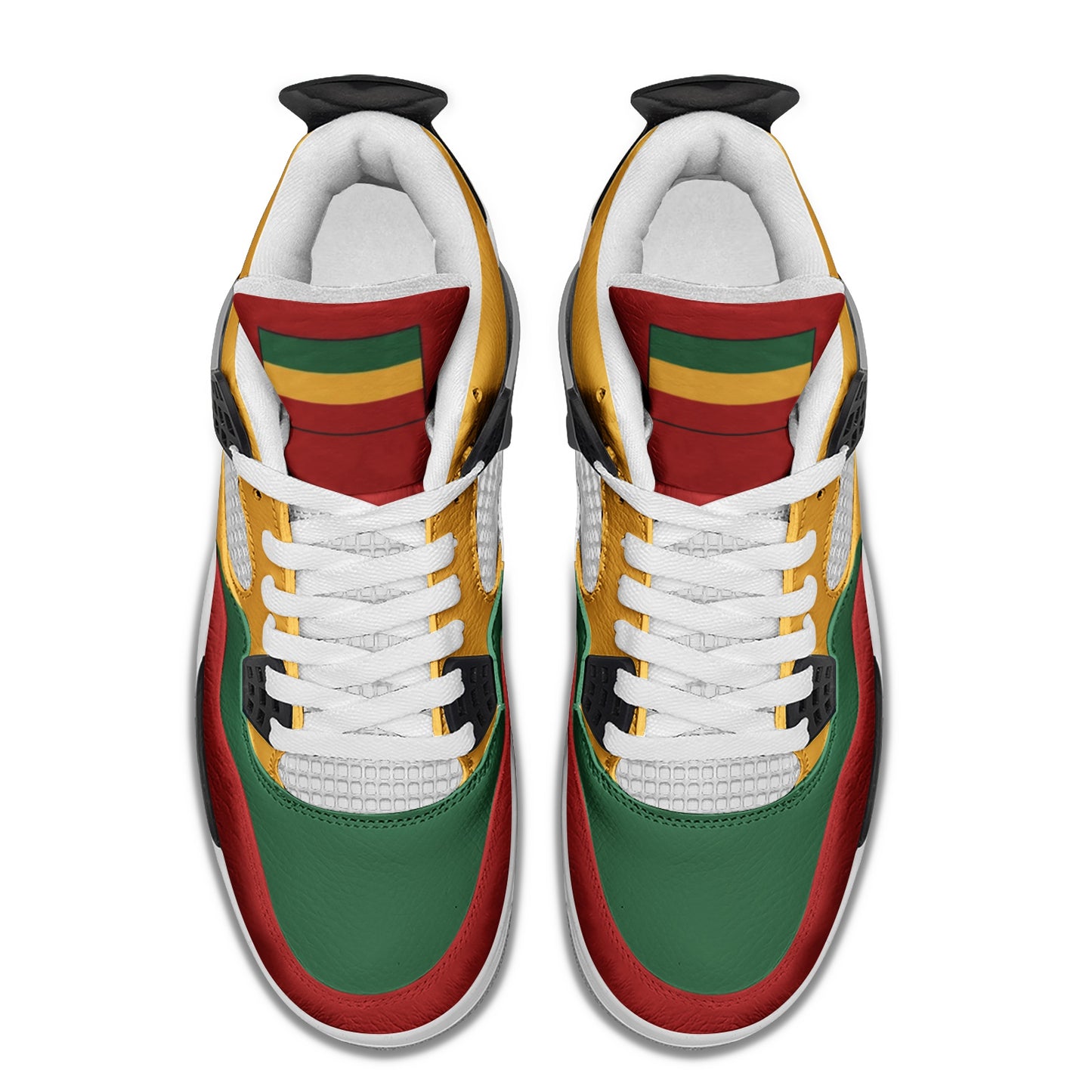 Rasta Flag Shoes flag colors in red/gold/green colorway