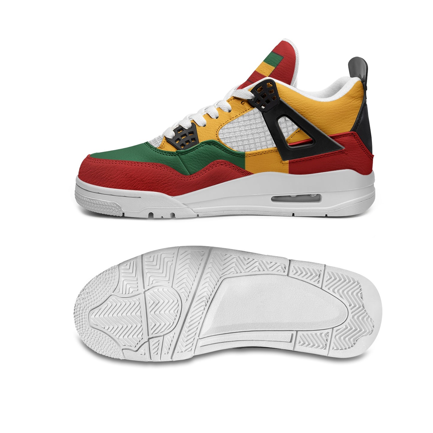 Rasta Flag Shoes flag colors in red/gold/green colorway