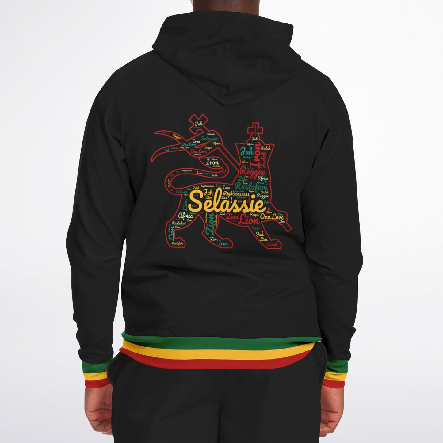 Rasta Lion Of Judah Casual Zip Up Hoodie