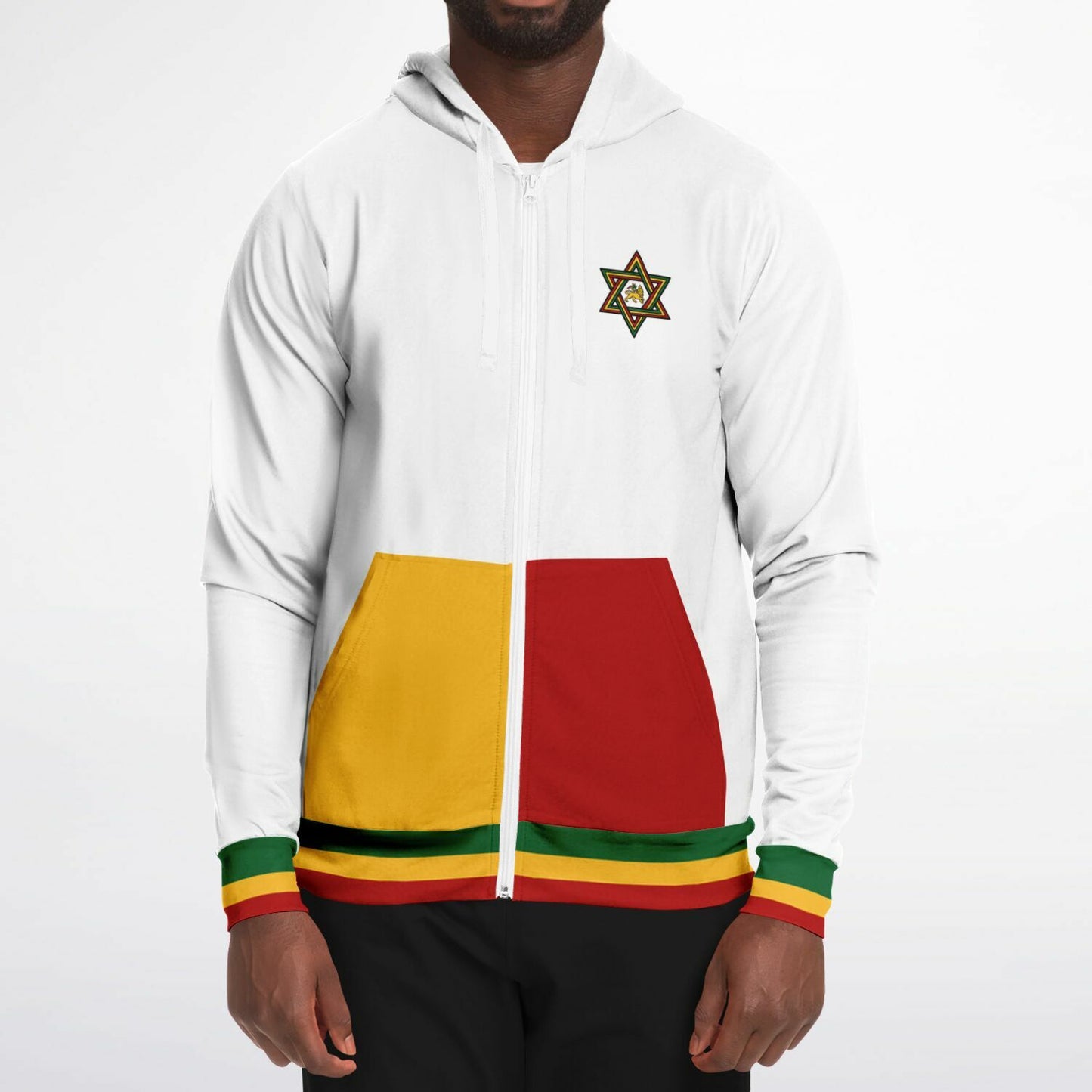 Rasta Lion Of Judah Casual Zip Up Hoodie