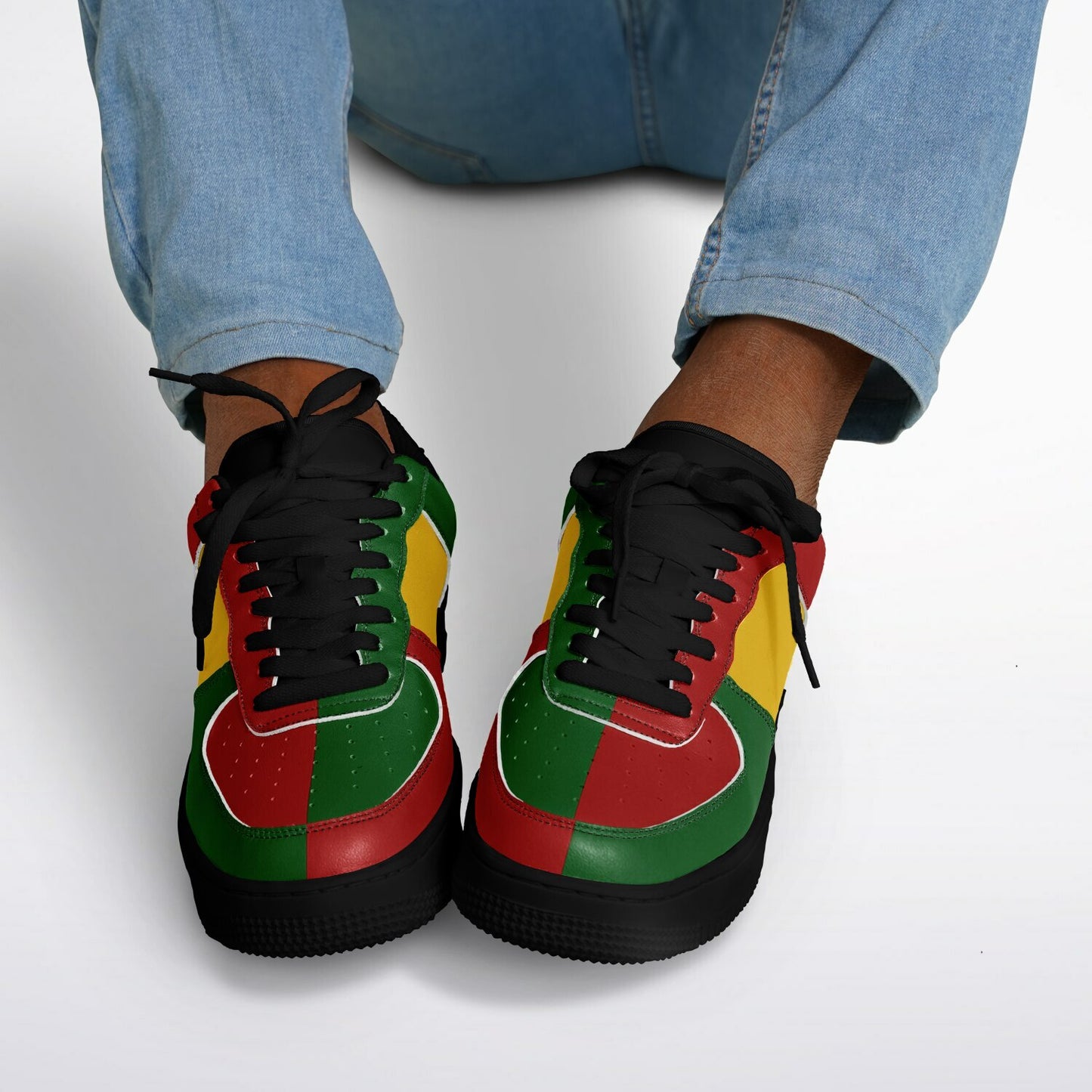 Rasta Bright Colors Shoes in red/gold/green colorway