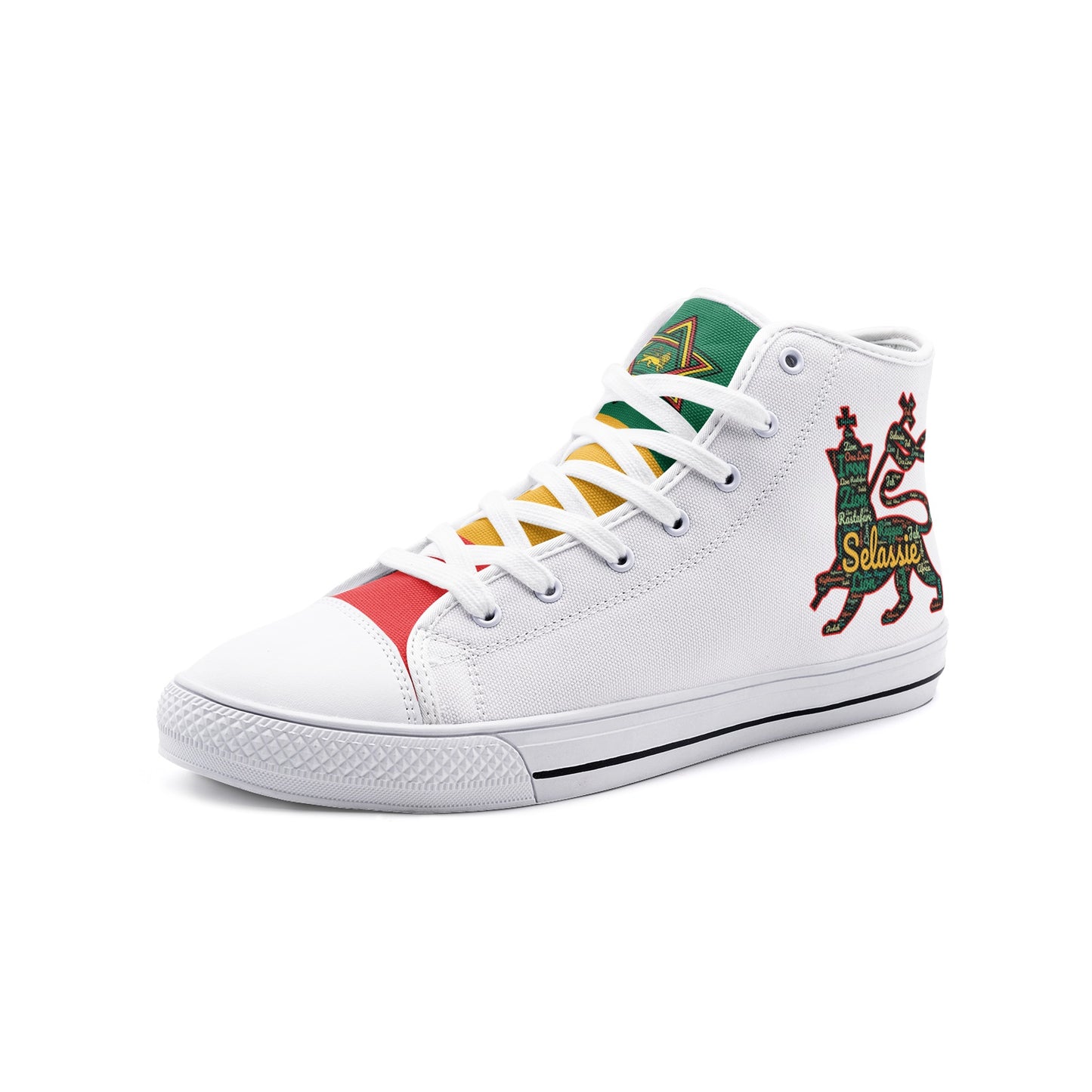 Lion of Judah Shoes White with lion graphic in white colorway