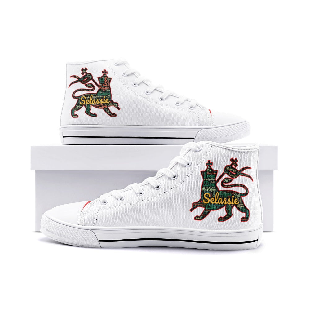 Lion of Judah Shoes White with lion graphic in white colorway