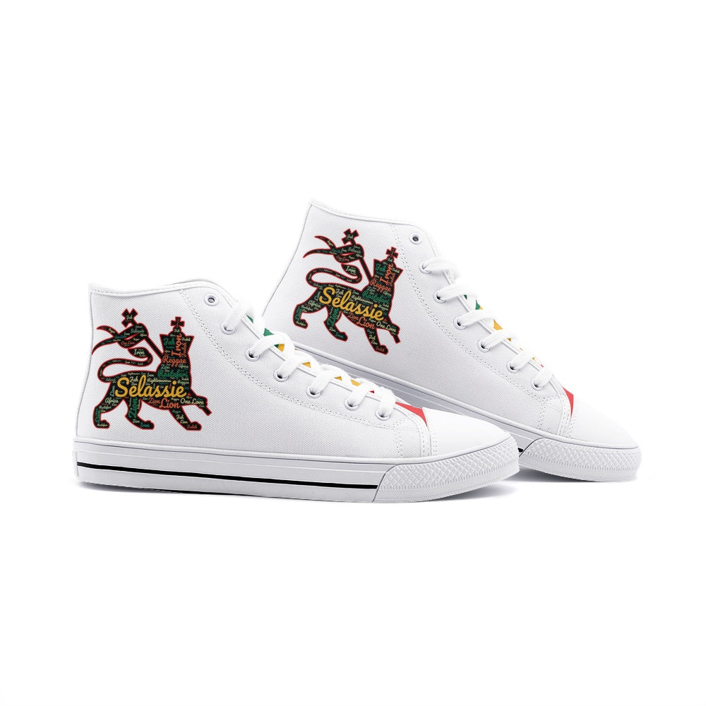 Lion of Judah Shoes White with lion graphic in white colorway