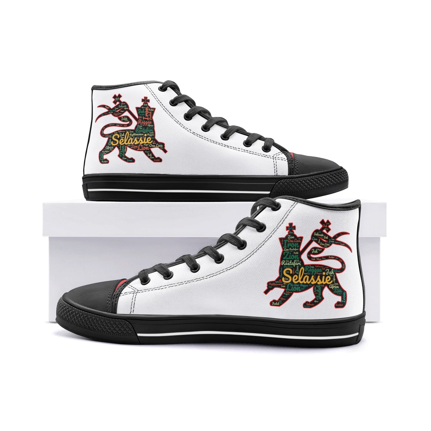 Lion of Judah Shoes White with lion graphic in white colorway