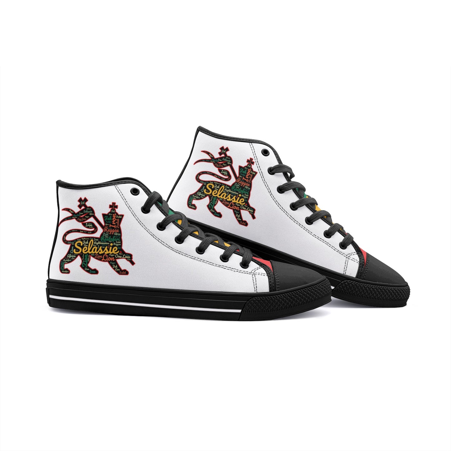 Lion of Judah Shoes White with lion graphic in white colorway