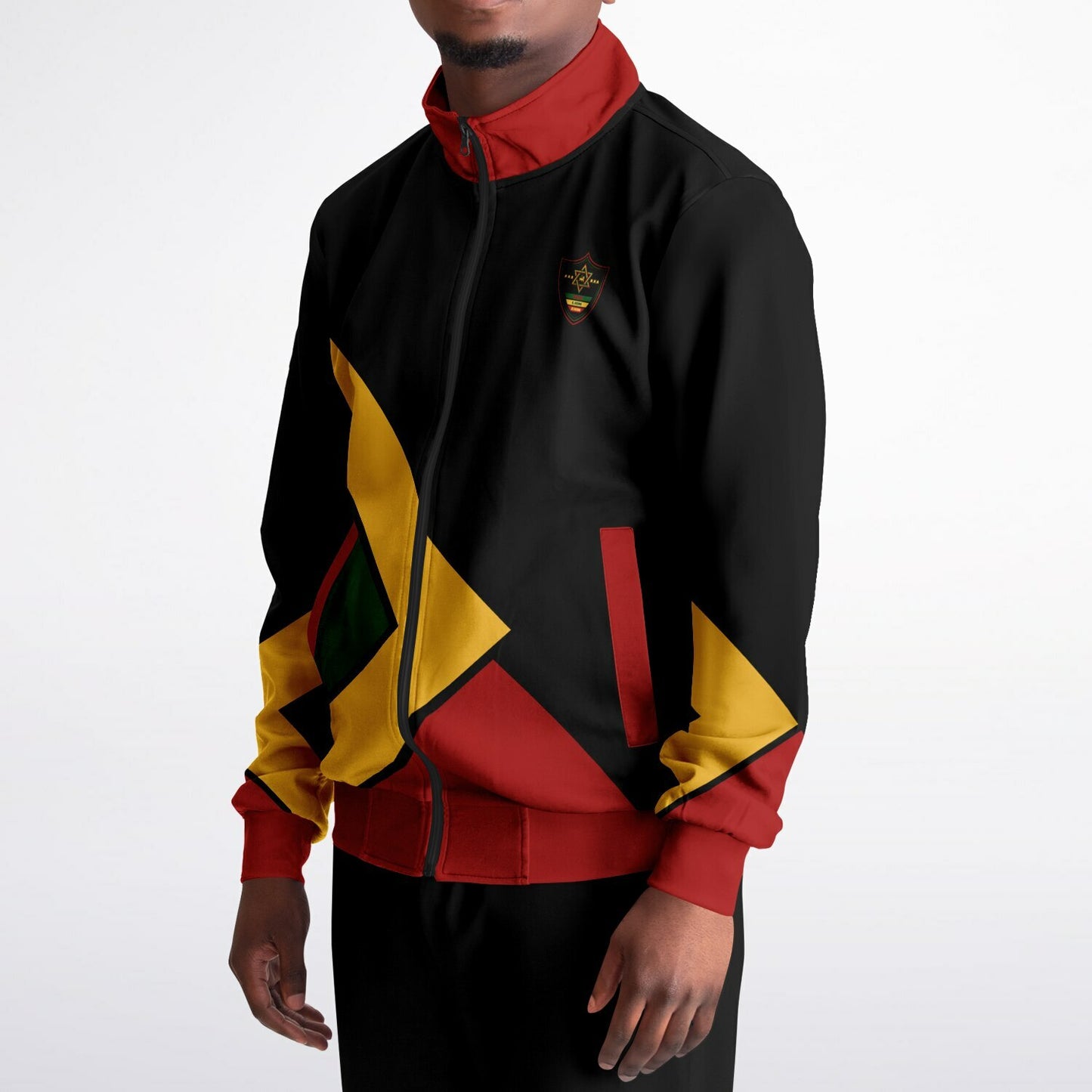 Rasta Track Jacket - Blue Mountain Block Black - Athletic