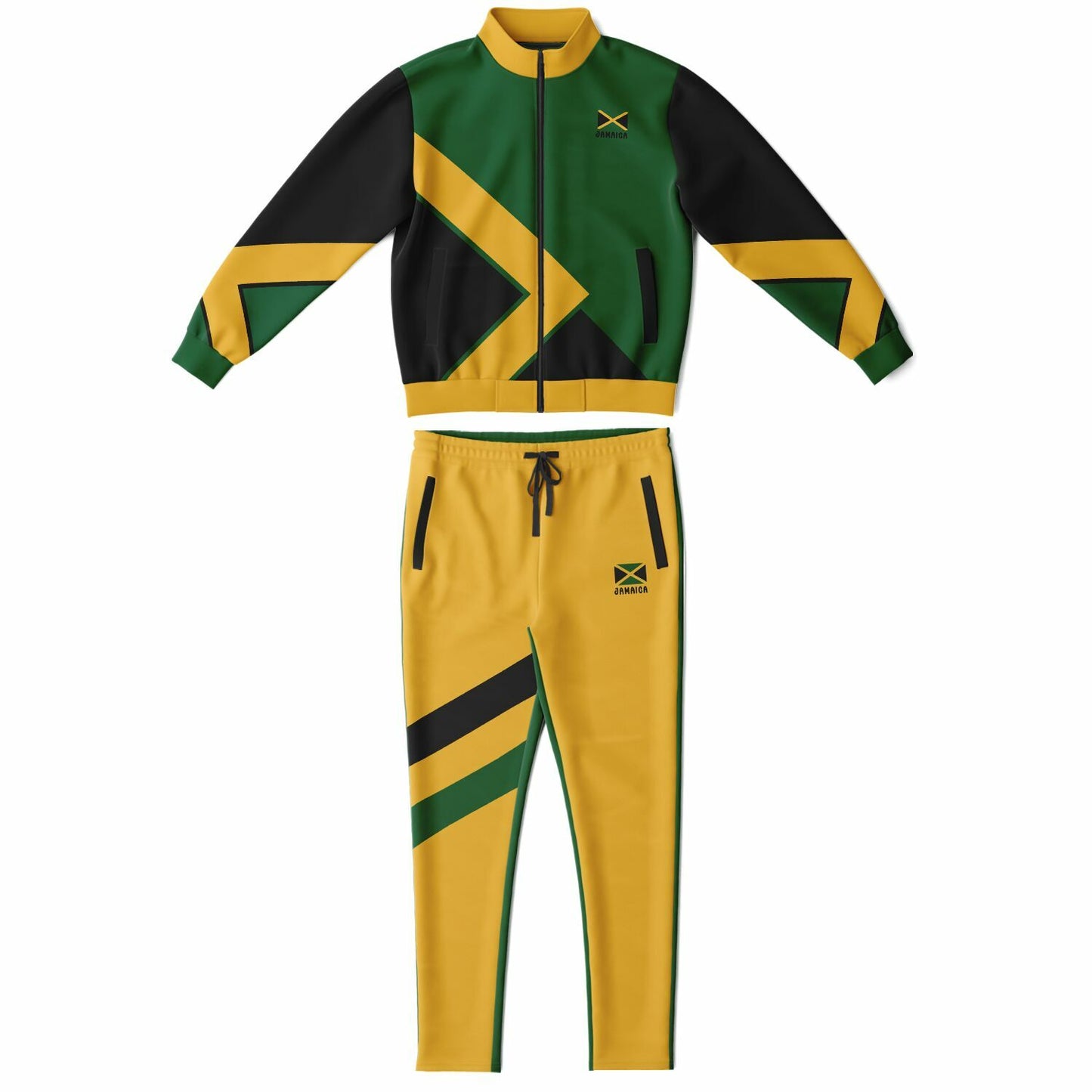 Jamaica Tracksuit - Irie Stripe Yellow Green - Athletic