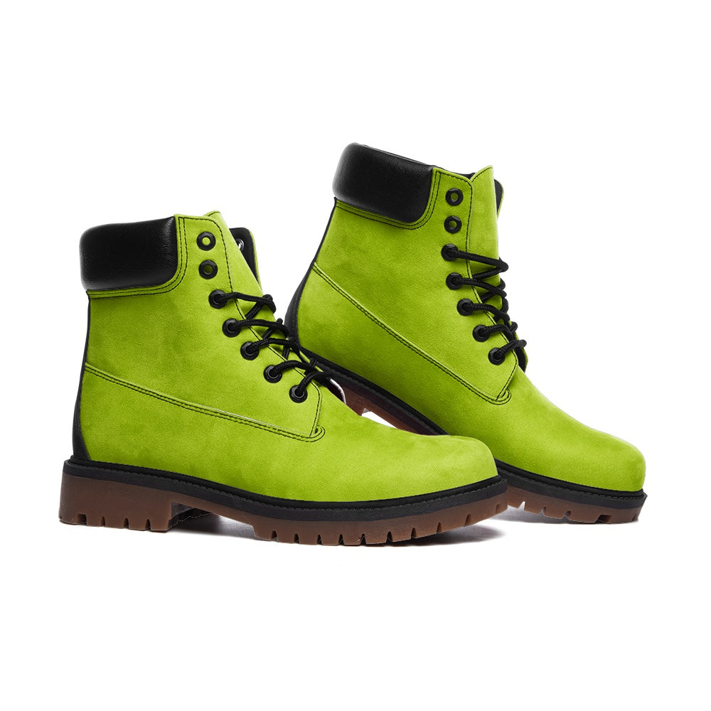 Lime Green Suede Boots Shoes in green/lime colorway