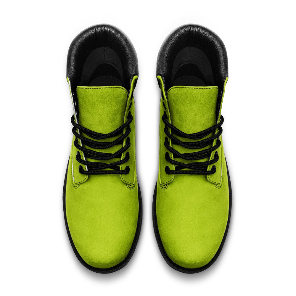 Lime Green Suede Boots Shoes in green/lime colorway